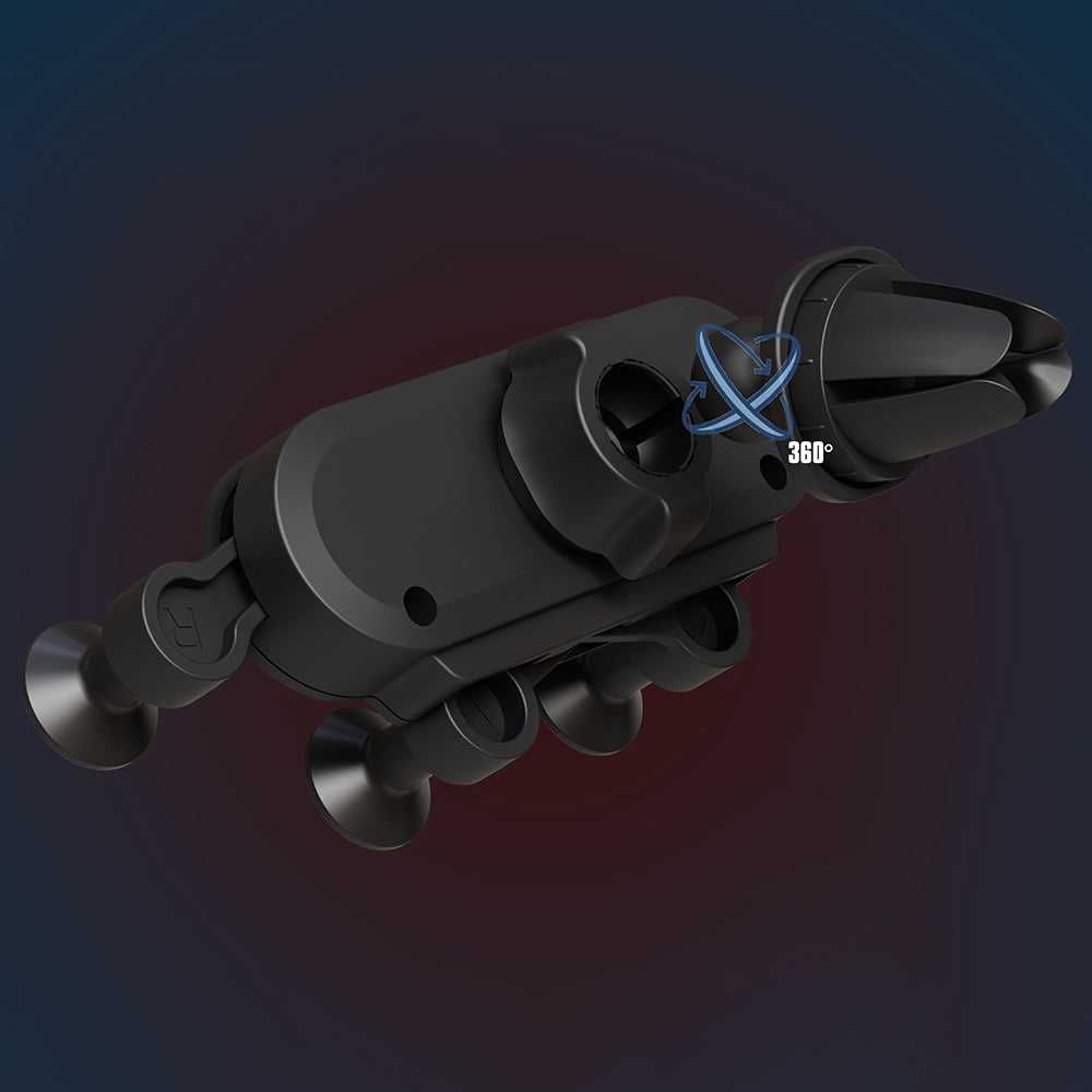 Lenyes CR160 Magnetik M-safe 360° Oynar Başlıklı Araç İçi Telefon Tutucu Siyah