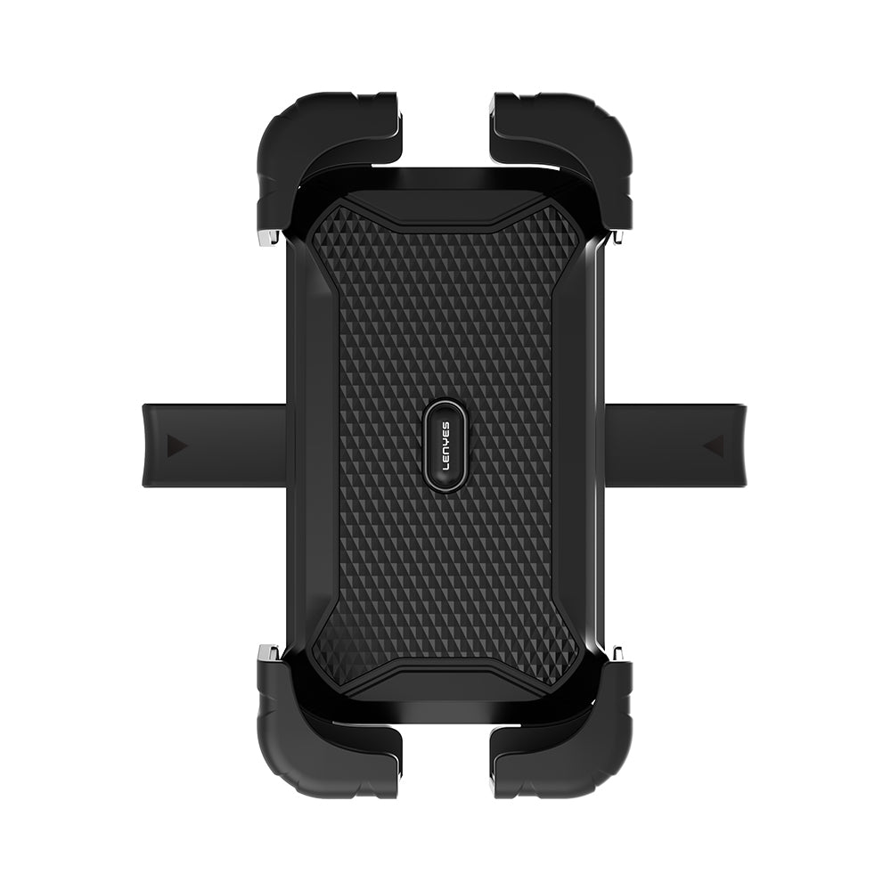 Lenyes CR165 Sarsıntı Önleyici 360° Derece Dönebilen Ayarlanabilir Motosiklet ve Bisiklet Telefon Tutucu Siyah