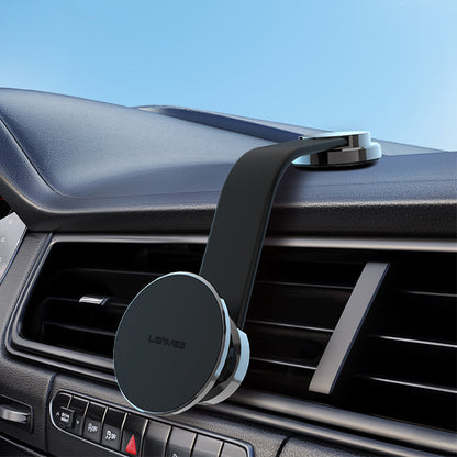 Lenyes CR171 Magnetik M-safe Uyumlu Bükülebilen Eğimi ve Düz Zemin Araç Telefon Tutucu Siyah