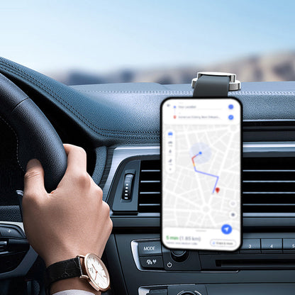 Lenyes CR171 Magnetik M-safe Uyumlu Bükülebilen Eğimi ve Düz Zemin Araç Telefon Tutucu Siyah