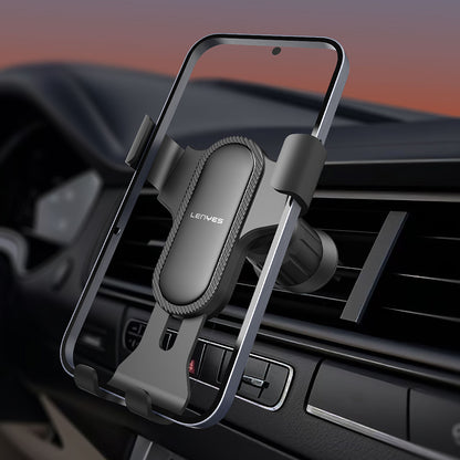 Lenyes CR181 360 Derece Dönebilen Havalandırma Tasarımlı Araç Telefon Tutucu Siyah