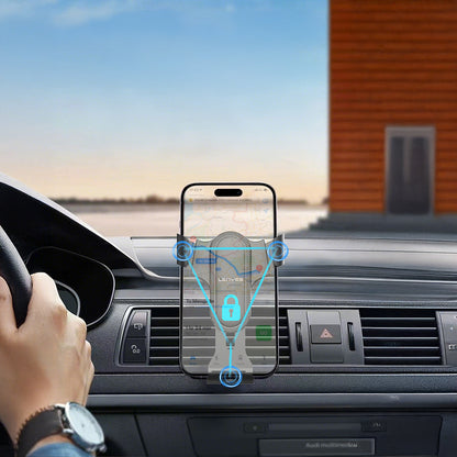 Lenyes CR181 360 Derece Dönebilen Havalandırma Tasarımlı Araç Telefon Tutucu Siyah