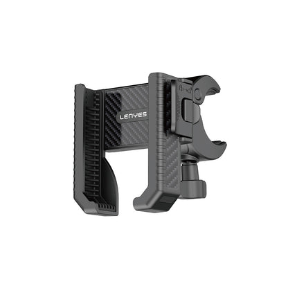 Lenyes CR182 360 Derece Ayarlanabilir Çift Kilitli Bisiklet ve Motosiklet Telefon Tutucu Siyah