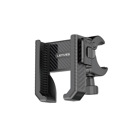 Lenyes CR182 360 Derece Ayarlanabilir Çift Kilitli Bisiklet ve Motosiklet Telefon Tutucu Siyah