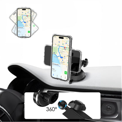 Lenyes CR184 360 Derece Dönebilen Teleskopik Vantuzlu Araç Telefon Tutucu Siyah