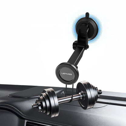 Lenyes CR184 360 Derece Dönebilen Teleskopik Vantuzlu Araç Telefon Tutucu Siyah