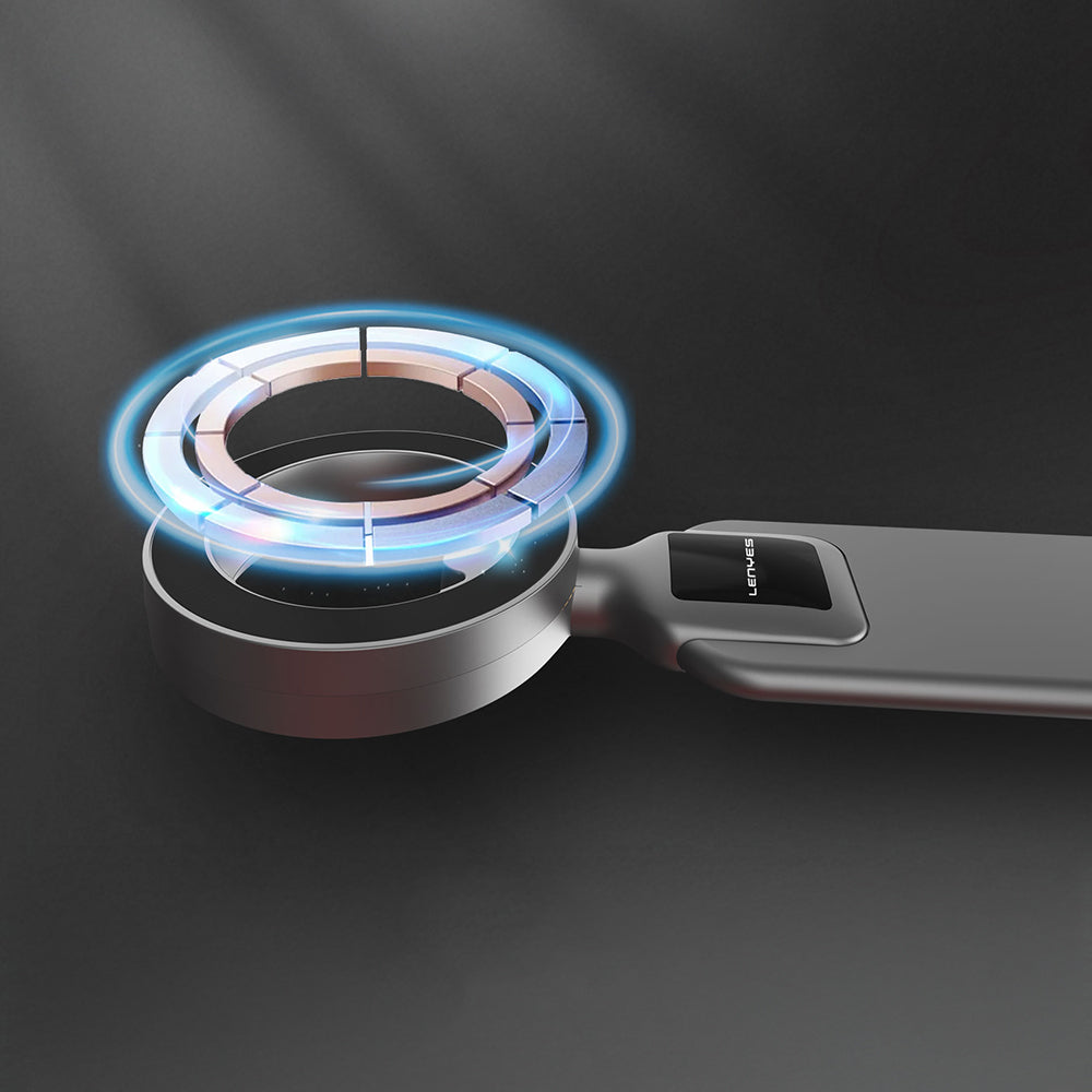 Lenyes CR185 Magnetik M-safe Uyumlu Bükülebilen Eğimi ve Düz Zemin Araç Telefon Tutucu Siyah