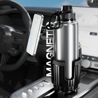 Lenyes CR189 360 Derece Dönebilen 2 in 1 Araç Telefon Tutucu ve Bardak Tutucu Siyah