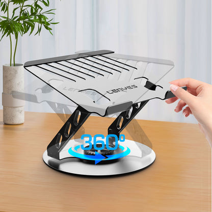 Lenyes CR190 360 Derece Dönebilen Katlanabilir Laptop Standı Gümüş