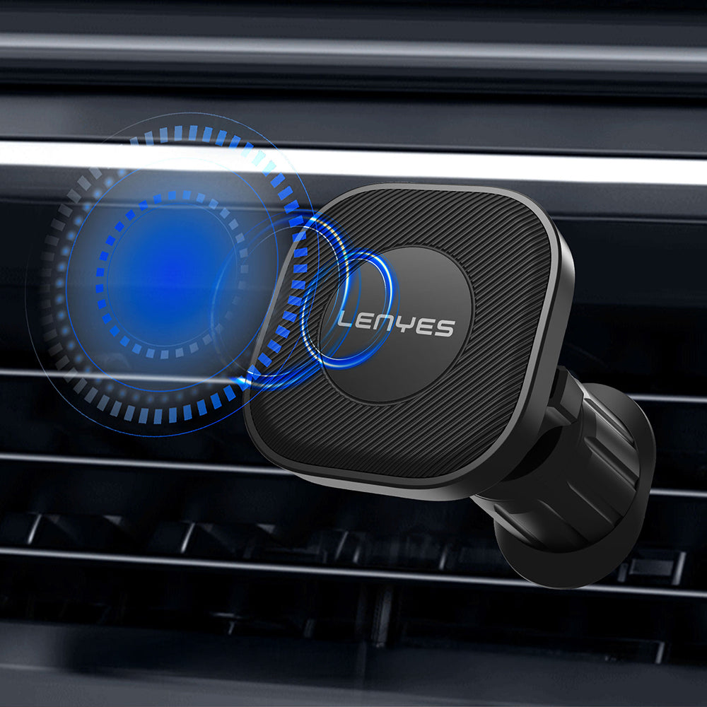 Lenyes CR193 Havalandırma Tasarım Magnetik Araç Telefon Tutucu Siyah