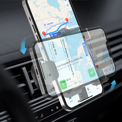 Lenyes CR196 360° Dönebilen Havalandırma Tasarım Araç Telefon Tutucu Siyah