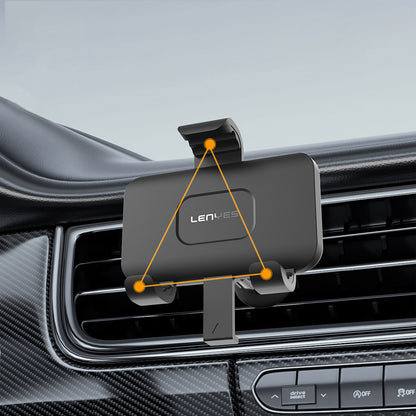Lenyes CR196 360° Dönebilen Havalandırma Tasarım Araç Telefon Tutucu Siyah