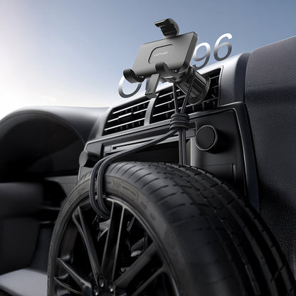 Lenyes CR196 360° Dönebilen Havalandırma Tasarım Araç Telefon Tutucu Siyah