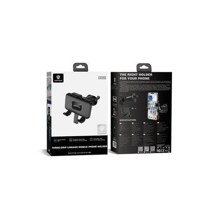 Lenyes CR196 360° Dönebilen Havalandırma Tasarım Araç Telefon Tutucu Siyah