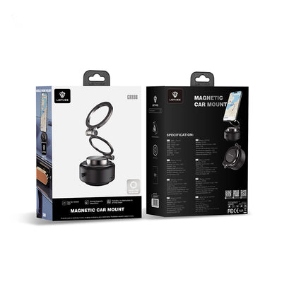 Lenyes CR198 360 Derece Dönebilen 100mAh Type-C Portlu Elektrikli Vakum Özellikli Katlanabilir Telefon Tutucu Siyah