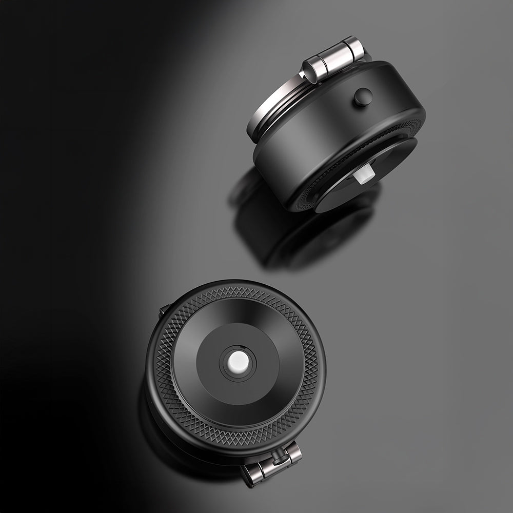 Lenyes CR198 360 Derece Dönebilen 100mAh Type-C Portlu Elektrikli Vakum Özellikli Katlanabilir Telefon Tutucu Siyah