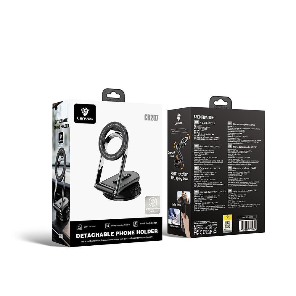 Lenyes CR207 360 Derece Dönebilen Katlanabilir Telefon Tutucu