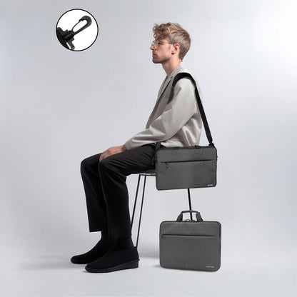 Lenyes LB509 Cleo Protect Pro Serisi Darbe Emici Su Geçirmez Polyester Kumaş 15.6 inç Laptop Çantası Siyah