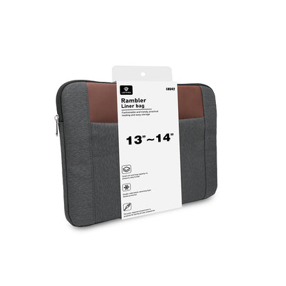 Lenyes LB542 Rambler Serisi Su Geçirmez Polyester Kumaş 13-14 inç Laptop Çantası Gri