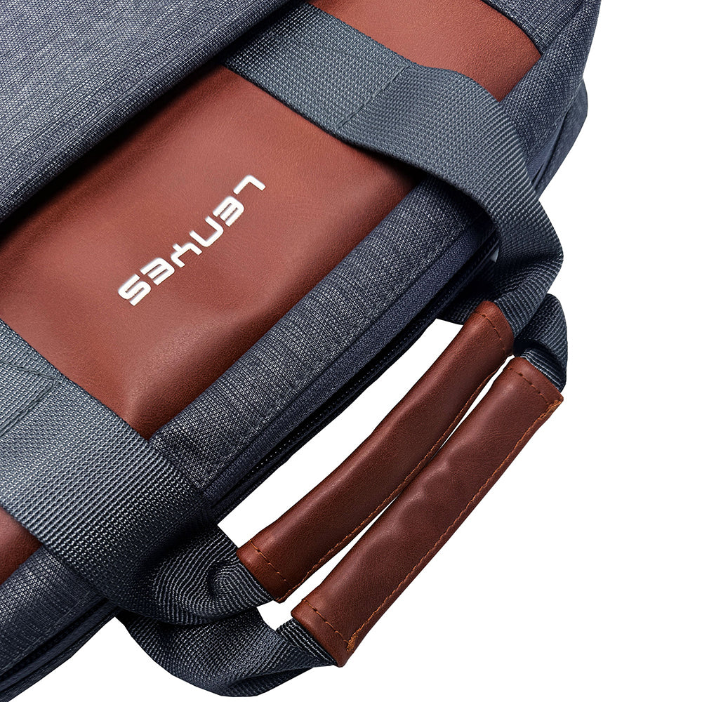 Lenyes LB543 Su Geçirmez Polyester Kumaş Çıkarılabilir Omuz Askılı 13-14 inç Laptop Çantası Gri