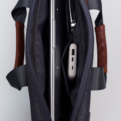 Lenyes LB543 Su Geçirmez Polyester Kumaş Çıkarılabilir Omuz Askılı 13-14 inç Laptop Çantası Gri