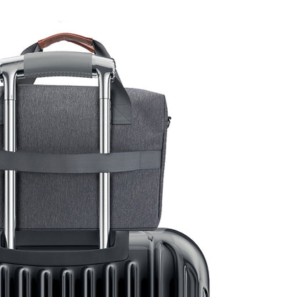 Lenyes LB544 Rambler Serisi Polyester Kumaş 15-16 inç Su Geçirmez Laptop Çantası Gri