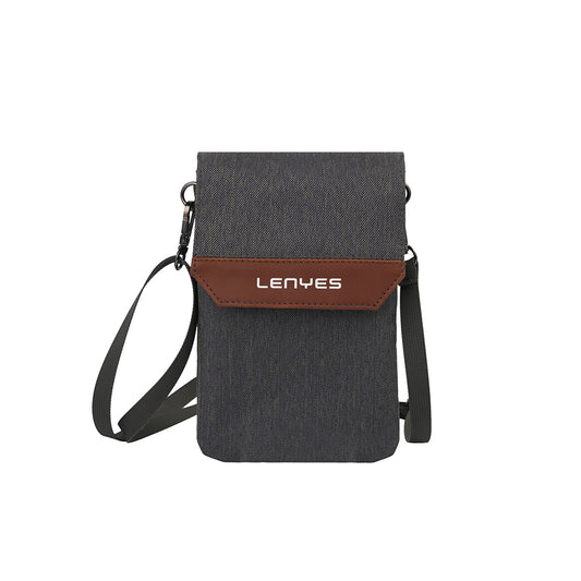 Lenyes LB546 Rambler Serisi Polyester Kumaş Su Geçirmez Mobil Aksesuar Çantası Gri