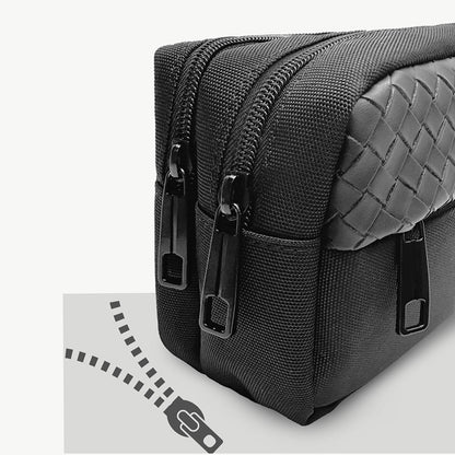 Lenyes LB551 Voyagers Serisi 1200D Polyester Kumaş Bilek Askı Kayışlı Mobil Aksesuar Çantası Siyah