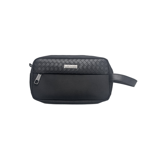 Lenyes LB551 Voyagers Serisi 1200D Polyester Kumaş Bilek Askı Kayışlı Mobil Aksesuar Çantası Siyah