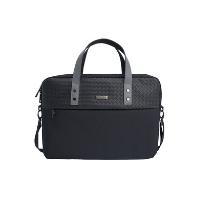 Lenyes LB552 Voyagers Serisi Su Geçirmez Polyester Kumaş Çıkarılabilir Omuz Askılı 13-14 inç Laptop Çantası Siyah