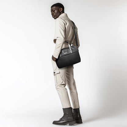 Lenyes LB553 Voyagers Serisi Su Geçirmez Polyester Kumaş Çıkarılabilir Omuz Askılı 15-16 inç Laptop Çantası Siyah