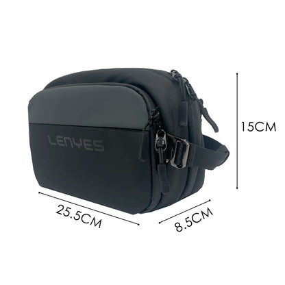 Lenyes LB561 Su Geçirmez Aşınmaya ve Çizilmeye Dayanıklı Çapraz Vücut Askılı Aksesuar Çantası 25.5cm Gri