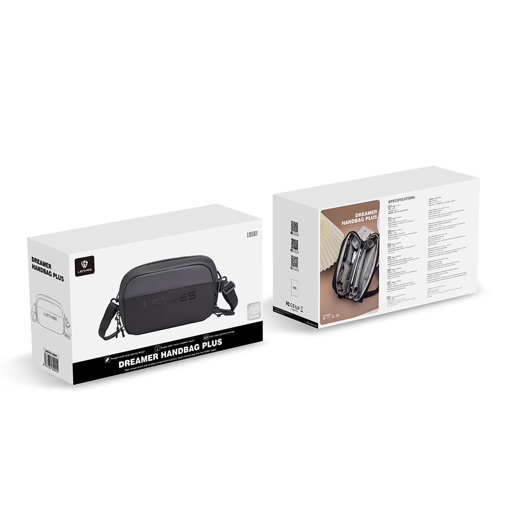 Lenyes LB561 Su Geçirmez Aşınmaya ve Çizilmeye Dayanıklı Çapraz Vücut Askılı Aksesuar Çantası 25.5cm Gri