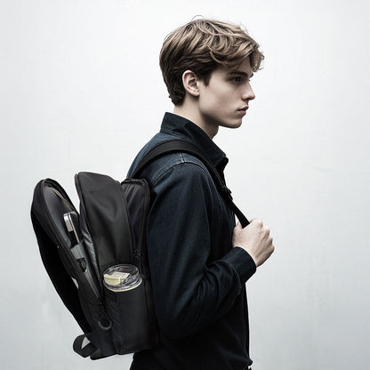 Lenyes LB572 Creator Serisi Su Geçirmez Polyester Kumaş Şok Emici Katmanlı Sırt Çantası Siyah