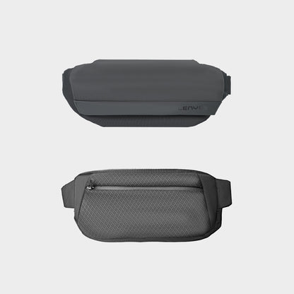 Lenyes LB573 Creator Serisi Su Geçirmez Polyester Kumaş Ayarlanabilir Askılı Bel Çantası Gri