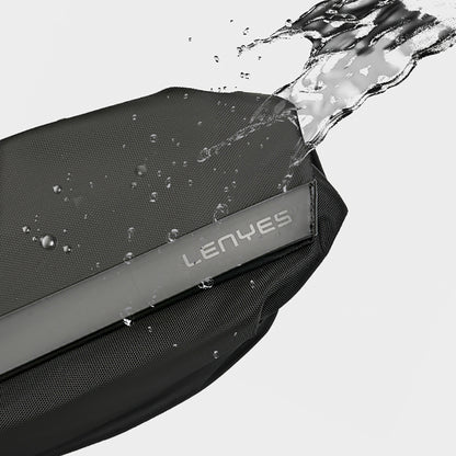 Lenyes LB573 Creator Serisi Su Geçirmez Polyester Kumaş Ayarlanabilir Askılı Bel Çantası Gri