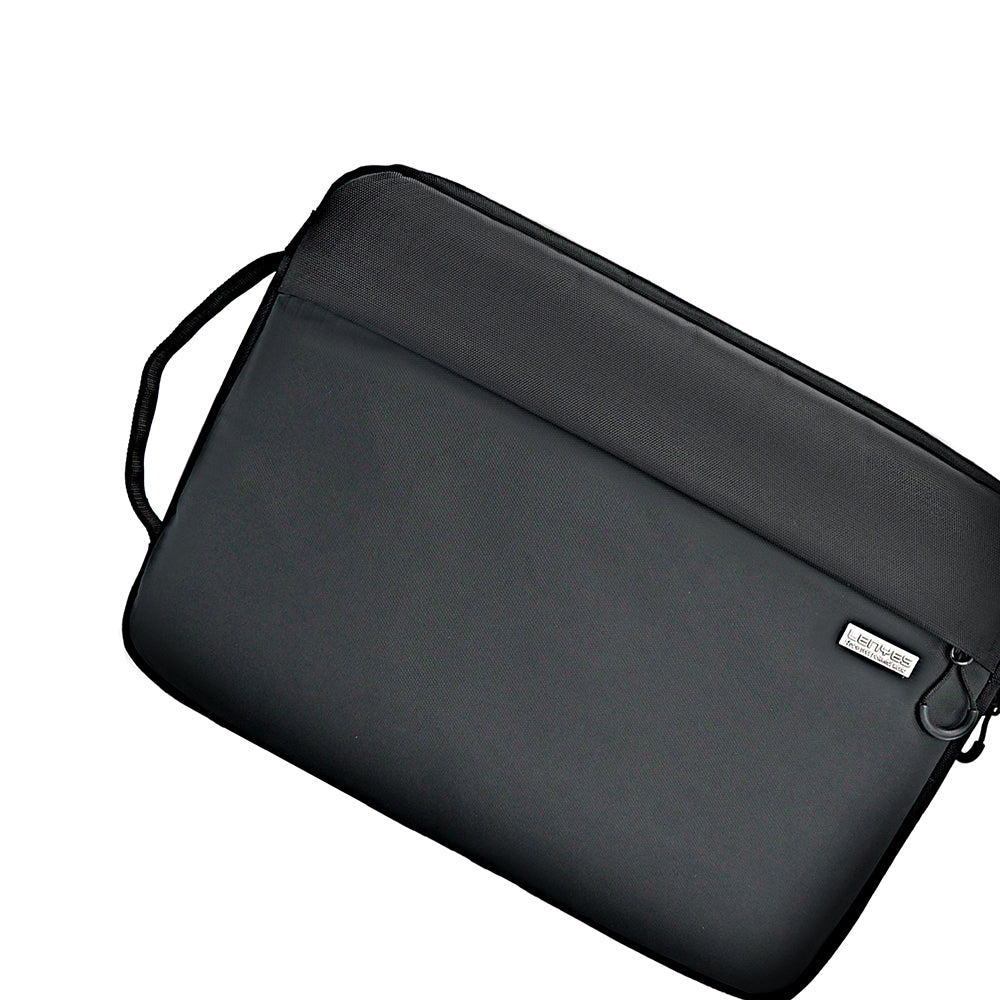 Lenyes LB576 Creator Serisi Darbe Emici Su Geçirmez Polyester Kumaş 15-16 inç Laptop Çantası Siyah
