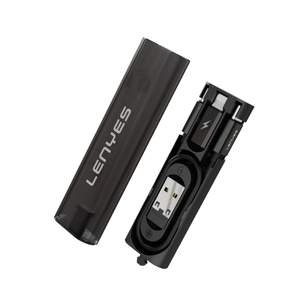 Lenyes LB605 5in1 Type-C to Type-C Kablolu 60W Çevirici Adaptör Seti Saklama Kutusu Siyah