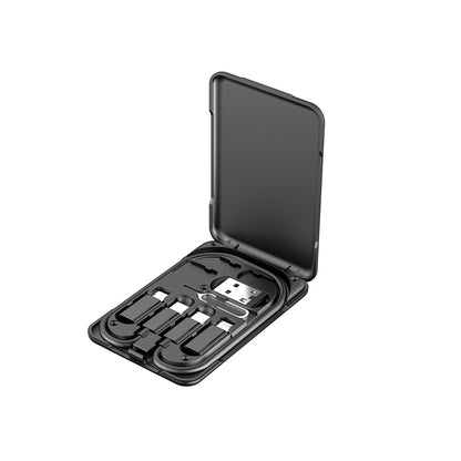 Lenyes LB606 Type-C&Lightning&Micro&USB Çoklu Kablo Seti Siyah