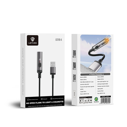 Lenyes LC110-TC Bükülme ve Aşınmaya Dayanıklı Örgü Tasarımlı Type-C Bağlantılı Çakmak Kablosu 30cm Gri