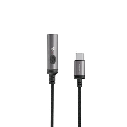 Lenyes LC110-TC Bükülme ve Aşınmaya Dayanıklı Örgü Tasarımlı Type-C Bağlantılı Çakmak Kablosu 30cm Gri