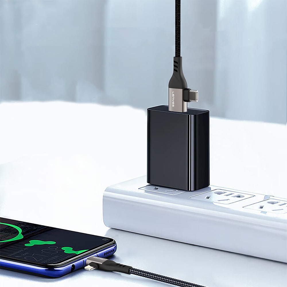 Lenyes LC501 4in1 A+C to C+L Şarj ve Data Kablosu 60W 1M Gri