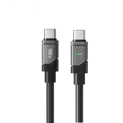 Lenyes LC506 Type-C to Type-C PD 100W Hızlı Şarj Özellikli Data ve Şarj Kablosu 1M Siyah