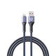 Lenyes LC510 USB-A to Lightning 2.4A Örgü Tasarımlı Hızlı Şarj Özellikli Data ve Şarj Kablosu 1M Siyah