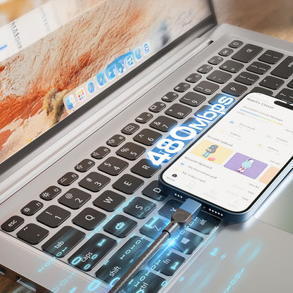 Lenyes LC514 USB-A to Type-C Hızlı Şarj Özellikli Örgülü Data ve Şarj Kablosu 15W 1M Siyah