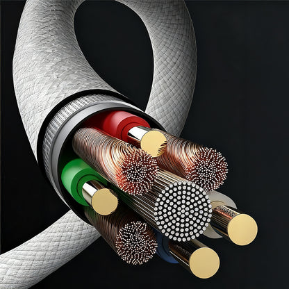 Lenyes LC526 Type-C to Type-C Akıllı Çip Koruma Özellikli Data ve Şarj Kablosu 60W 1.2M Beyaz