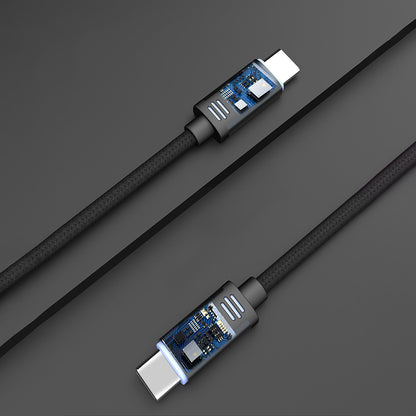 Lenyes LC532 Type-C to Type-C Hızlı Şarj Özellikli Data ve Şarj Kablosu 60W 1M Gri