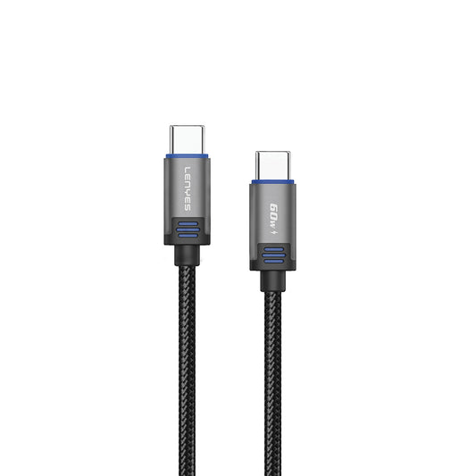 Lenyes LC532 Type-C to Type-C Hızlı Şarj Özellikli Data ve Şarj Kablosu 60W 1M Gri