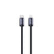 Lenyes LC537 Type-C to Lightning Hızlı Şarj Özellikli Örgülü Data ve Şarj Kablosu 27W 1M