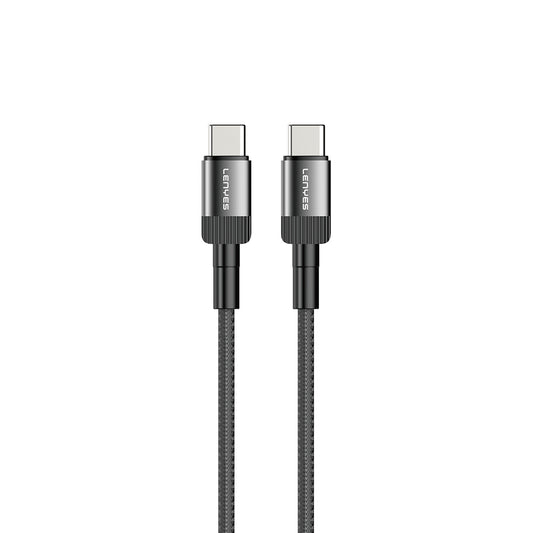 Lenyes LC546 Type-C to Type-C Örgü Tasarımlı Hızlı Şarj Özellikli Data ve Şarj Kablosu 60W 1M
